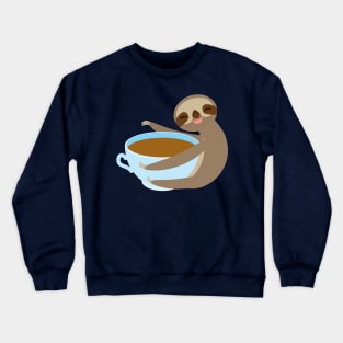 sloth, sloffee, coffee cup Crewneck Sweatshirt